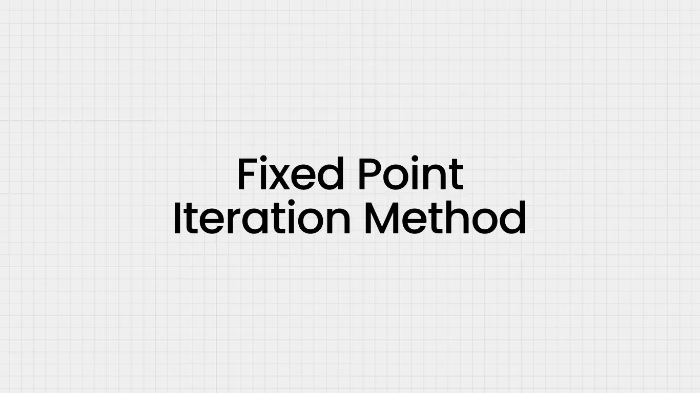 Fixed Point Iteration Method Image